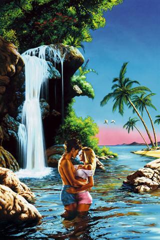 Poster - Water Fall Lovers